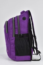 Elatae Unisex Ortopedik Çok Gözlü Günlük Seyahat Okul Sırt Çantası Mor 2237 thumbnail 3