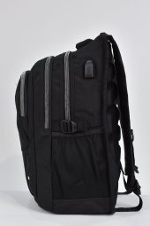 Elatae Unisex Ortopedik Çok Gözlü Günlük Seyahat Okul Sırt Çantası Siyah 2237 thumbnail 3