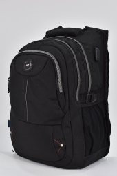 Elatae Unisex Ortopedik Çok Gözlü Günlük Seyahat Okul Sırt Çantası Siyah 2237 thumbnail 6