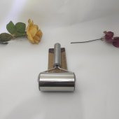 Paslanmaz Çelik Rulo Hamur Açma Aparatı Oklava Pratik Hamur Açma Aparatı Metal Kurabiye Hamur Merdane - 2