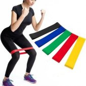 Nakres Plates Fitness Direnç Lastiği 5'li Set 5 Kademeli Squat Bant Kas Germe Kalça Egzersiz Direnç Lastiği - 1