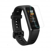 Huawei Band 5 İle Uyumlu Ön Darbe Emici Ekran Koruyucu Nano Cam (4 Adet) - 1
