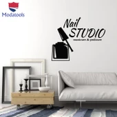 Tırnak Dekorasyon Duvar Sticker Tırnak Stüdyo Pedikür Manikür Salonu Moda Çıkartmaları - 1