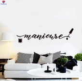 Tırnak Dekorasyon Duvar Sticker Manikür Kelime Pedikür Lehçe Güzellik Tırnak Salonu Çıkartmalar - 1