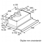 Bosch DFT63CA21T Beyaz Sürgülü Aspiratör - 2