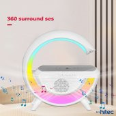 ScHitec G Bluetooth Hoparlörlü Kablosuz Şarj Özellikli Masa ve Gece Lambası - 2
