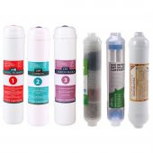 E-Water Kapalı Kasa Su Arıtma Cihazı Filtresi - Inline 6 Aşamalı Su Arıtma Filtre Seti - Detox-4lü Minera thumbnail 1