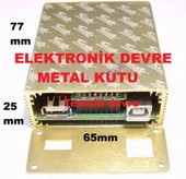 Elektronik Devre Kutusu Alüminyum Gümüş Renk Metal Boş Kutu USB PORT Ve USB UPLINK Giriş thumbnail 1