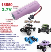 Siyah Soketli Oyuncak Araba Pili 4000 mAh 3.7V 18650 Li-Ion 18Mm X 66Mm (KARGO BEDAVA) - 1