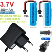 Day Oyuncak Araba Pili Şarj Cihazı + 2 ADET 3500 mAh 3.7V 18650 Li-Ion Pil - 1