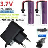 Day Oyuncak Araba Pili Şarj Cihazı + 2 ADET 4800 mAh 3.7V 18650 Li-Ion Pil - 1