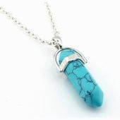 Day TURKUAZ (Firuze) TAŞI Erkek Kadın Uniex KOLYE ÇİVİ ŞEKLİNDE DOĞALTAŞ KOLYE (Hediye Kutulu) thumbnail 1