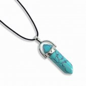 Day TURKUAZ (Firuze) TAŞI Erkek Kadın Uniex KOLYE ÇİVİ ŞEKLİNDE DOĞALTAŞ KOLYE (Hediye Kutulu) thumbnail 1