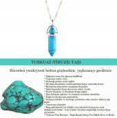 Day TURKUAZ (Firuze) TAŞI Erkek Kadın Uniex KOLYE ÇİVİ ŞEKLİNDE DOĞALTAŞ KOLYE (Hediye Kutulu) - 1