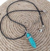 Day TURKUAZ (Firuze) TAŞI Erkek Kadın Uniex KOLYE ÇİVİ ŞEKLİNDE DOĞALTAŞ KOLYE (Hediye Kutulu) thumbnail 1