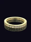 Pırlanta Montür Düz Kesim Suyolu Zirkon Tamtur 14 Ayar Altın Yüzük thumbnail 2