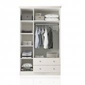 Zenio Side 3 Kapak 2 Çekmece Aynalı Gardırop - Beyaz - 2