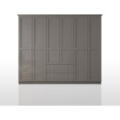 Zenio Side 6 Kapak 2 Çekmece Antrasit Gardrop - 4
