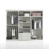 Zenio Side 6 Kapak 2 Çekmece Gardırop - Beyaz - 4