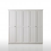 Zenio Side 5 Kapaklı Gardırop - Beyaz - 3