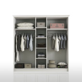 Zenio Side 5 Kapaklı Gardırop - Beyaz - 4