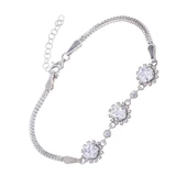 Yıldız Çiçek Model Zirkon Taşlı 925 Ayar Gümüş Kadın Bileklik thumbnail 1