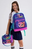 Coral High Kids Mor Pembe Kedi Desenli 3’lü Okul Çanta Seti - 2