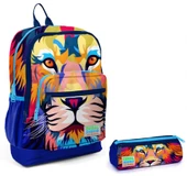 Coral High Lacivert Aslan İlkokul Sırt Çantası ve Kalemlik Seti thumbnail 1