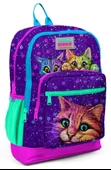 Coral High Mor Kediler İlkokul ve Günlük Sırt Çantası - Kız Çocuk - USB Soketli - 1