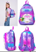 Coral High Üç Gözlü Kız Çocuk İlk ve Orta Okul Çantası - Pembe Unicorn Dondurma - 3