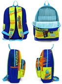Coral High Lacivert Sarı Motosiklet İlkokul ve Günlük Sırt Çantası - Erkek Çocuk - USB Soketli thumbnail 3