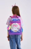 Coral High Üç Gözlü Kız Çocuk İlk ve Orta Okul Çantası - Pembe Unicorn Dondurma - 2