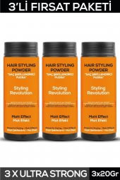 Fontenay Saç Şekillendirici Pudra Toz Wax Ultra Strong Turuncu 20gr X3 + Geniş Aralıklı Wax Tarağı 4lü Set thumbnail 2