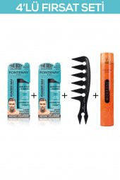 Fontenay Saç Şekillendirici Pudra Toz Wax Mat Effect X2 + Şekil Tarakı +Saç Spreyi 400ml 4lü Set - 1