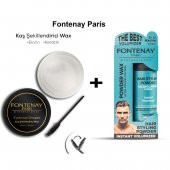 Fontenay Profesyonel Kaş Şekillendirici Wax + Saç Şekillendirici Toz Wax Mavi 2Li Set - 1