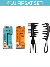 Fontenay Saç Şekillendirici Pudra Toz Wax Mat Effect Ve Ultra Strong + Şekil Tarakı X2 4Lü Set - 1