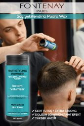 Fontenay Saç Şekillendirici Pudra Toz Wax Mat Effect Mavı 20gr X3 + Profesyonel Topuz Fırçası Krepe 3043 4lü Set - 2