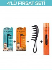 Fontenay Saç Şekillendirici Pudra Toz Wax Mat Effect Ve Ultra Strong 20gr + Şekil Tarakı + Saç Spreyi 400ML 4lü Set - 1