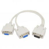 9 Pin D-Sub 1 Erkek - 2 Dişi Y RS232 Kablo - 1