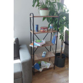 met35 5 Raflı Çok Amaçlı Kitaplık Dosya Kitap Rafı Ferforje - 4