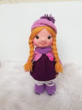 Örgü Saçlı Tonton Bebek Amigurumi Organik Oyuncak - 1