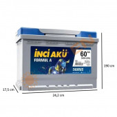 İnci Formul A Taurus 12 V 60 Ah 540 Cca Akü - 2