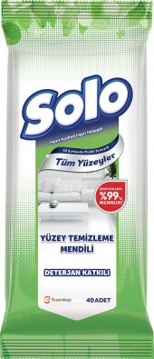 Solo Tüm Yüzeyler Islak Temizlik Mendili - 40 Adet - 1
