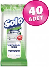Solo Tüm Yüzeyler Islak Temizlik Mendili - 40 Adet - 2
