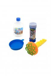 Üflemeli Köpük Yapma Seti Borazan + 500 Ml. Baloncuk Sıvısı Suyu 2li Set - 1