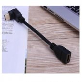 Hdmi Dişi Erkek Uzatma 90 Derece Dirsek Çevirici Dönüştürücü Kablosu - 3