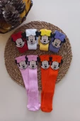 MARS BABY Kız Bebek Sarı Kırmızı Pembe Beyaz Turuncu Lila Minnie Figürlü Dizaltı Çorap thumbnail 1
