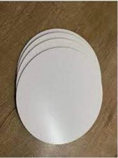 Turta Mendili / Pasta Altlığı White -Beyaz Düz Kenarlı Kalın Yuvarlak 18 cm 10 adet - 2