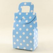 HEDİYE ŞEKER KUTUSU MAVİ PUANLI 7CM X 5CM - 1