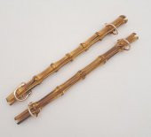 Angel Çanta Aksesuar Düz Gerçek Bambu Çanta Sapı Light Gold Halkalı - 3